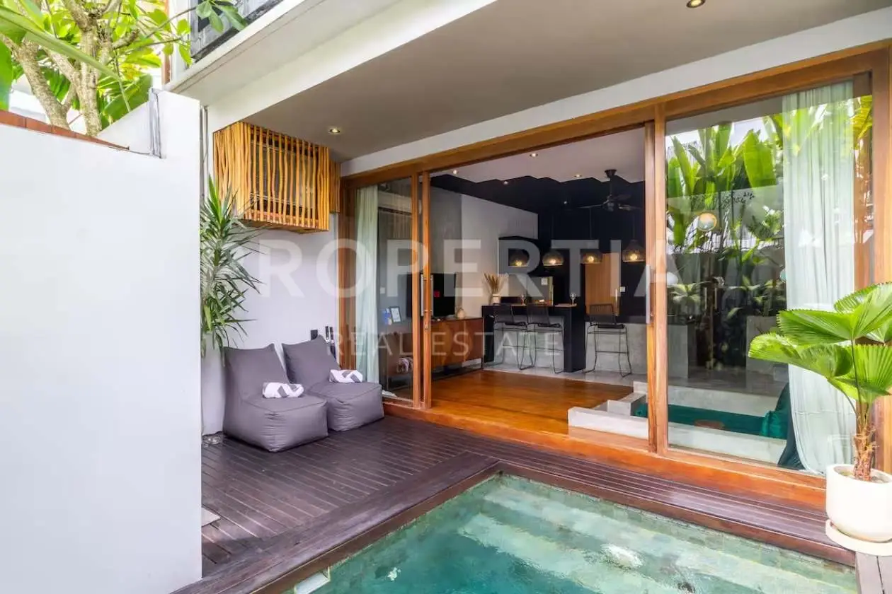 Exterior Facade at Stylish 1-Bedroom Villa in the Heart of Canggu (PPV4724), listing by PROPERTIA.
