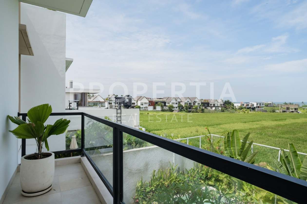 Balcony at Modern 4-Bedroom Villa Just Minutes from Cemagi Beach (PPV4783), listing by PROPERTIA.