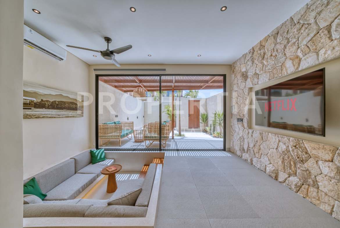 Living Area (Perspective 2) at Turnkey Beautiful Modern 1 Bedroom Villa in Bingin (PPV4899), listing by PROPERTIA.