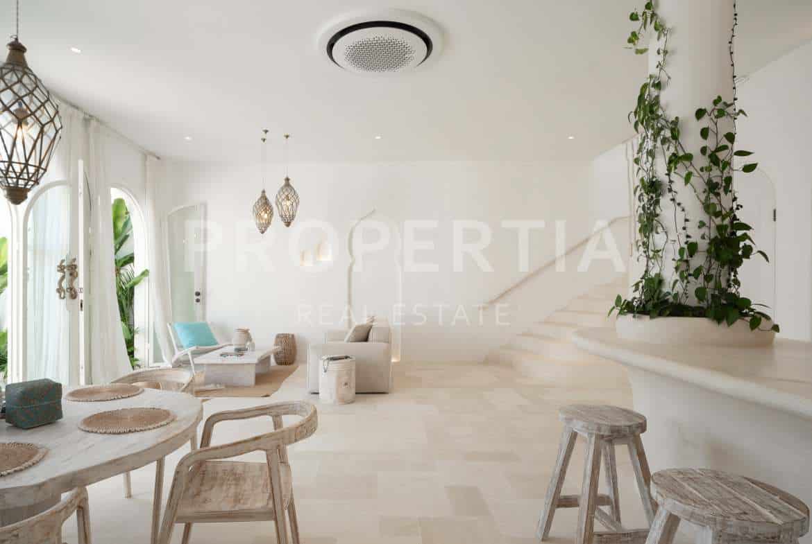 Living Room (Perspective 2) at Moroccan-inspired Villa Walk to Seseh Beach with Ocean Views (PPV4801), listing by PROPERTIA.