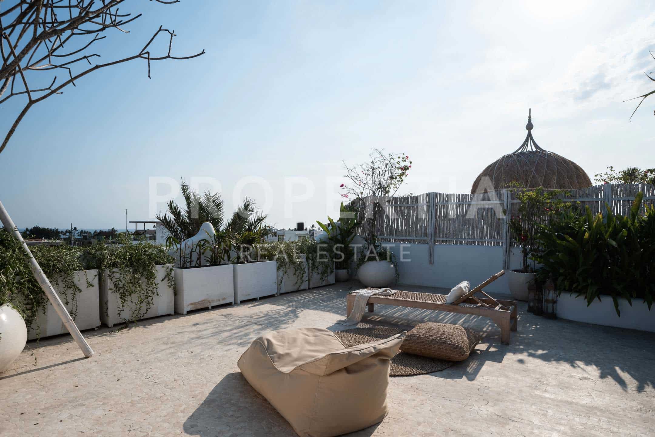 Rooftop at Moroccan-inspired Villa Walk to Seseh Beach with Ocean Views (PPV4801), listing by PROPERTIA.