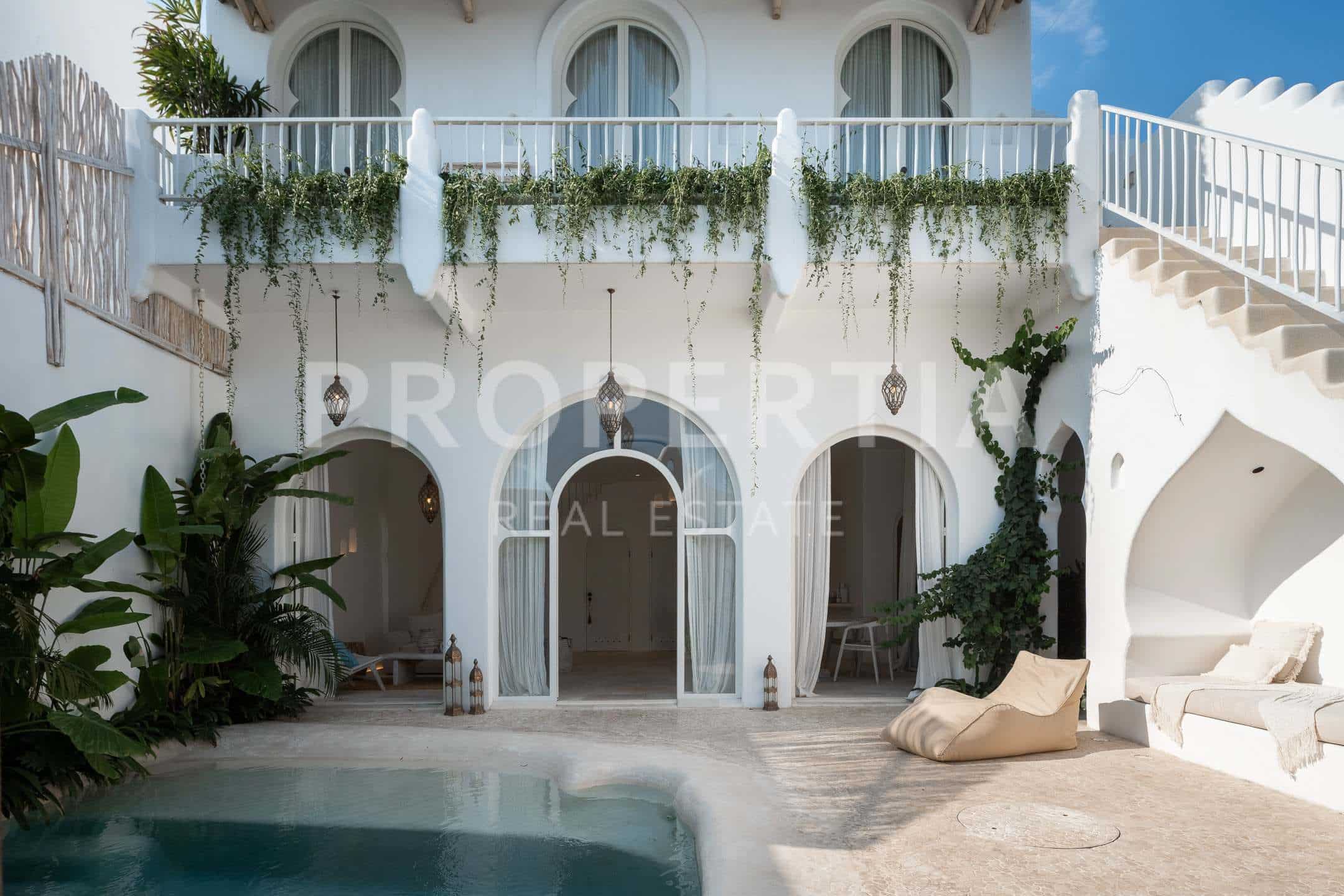 Swimming Pool 1 at Moroccan-inspired Villa Walk to Seseh Beach with Ocean Views (PPV4801), listing by PROPERTIA.
