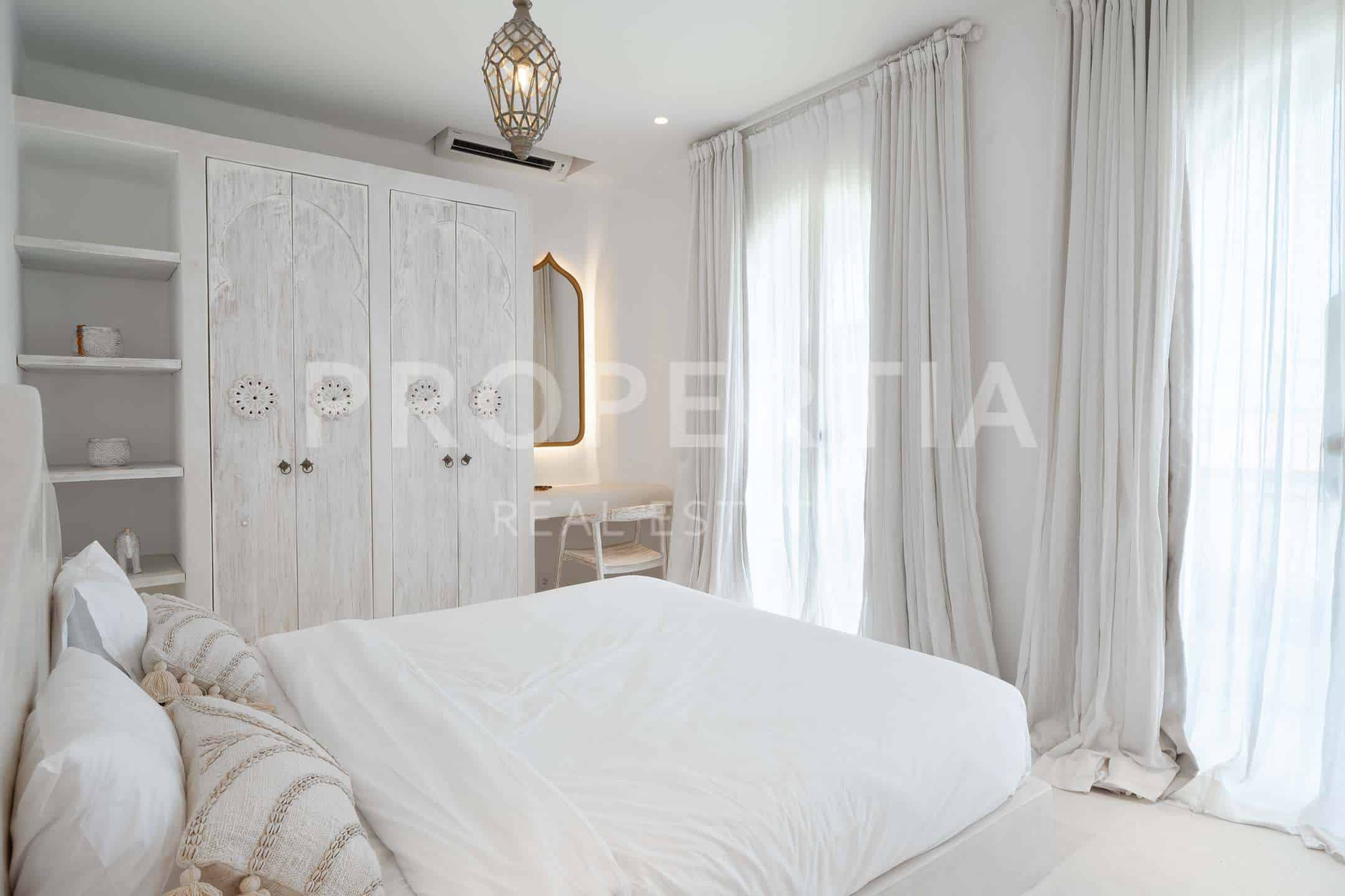 Bedroom 5 at Stylish Moroccan-Inspired Sanctuary Walking Distance to Seseh Beach (PPV4914), listing by PROPERTIA.