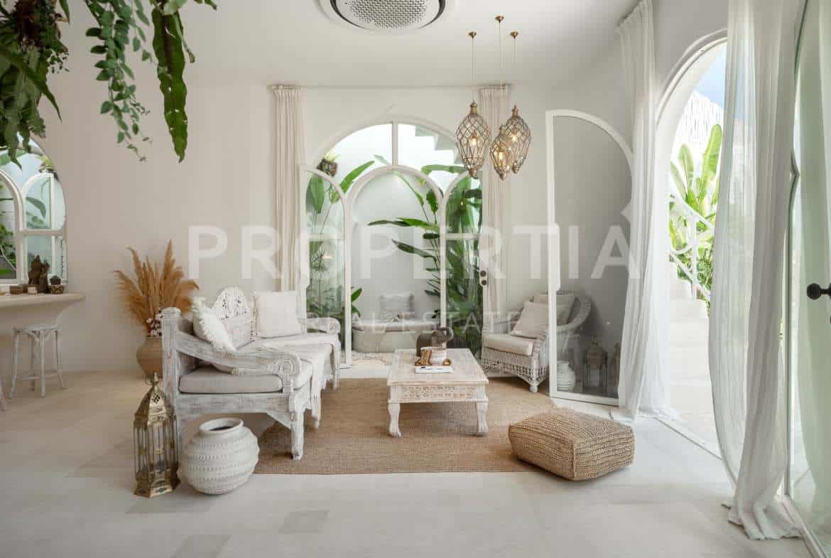 Living Room at Stylish Moroccan-Inspired Sanctuary Walking Distance to Seseh Beach (PPV4914), listing by PROPERTIA.